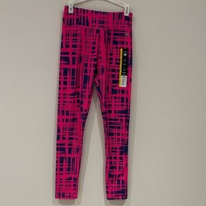 Athletic Works Pink and Black Patterned Kids Leggings